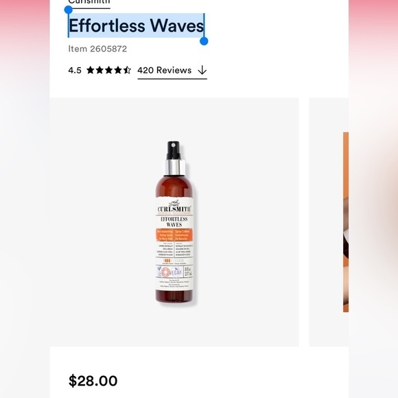 Effortless Waves curlsmith spray - Picture 2 of 2